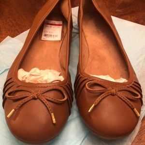 Style & co brown flats with bow